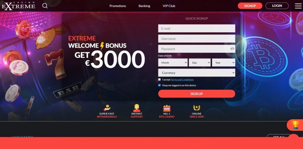 Online Extreme Casino Review 2023 for USA Players: Login and Bonus Codes 8